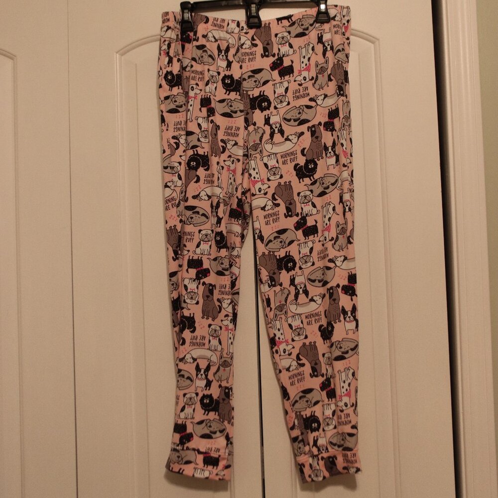 Secret Treasures Mornings are Ruff Dog Print Pajama Pants pants size Large